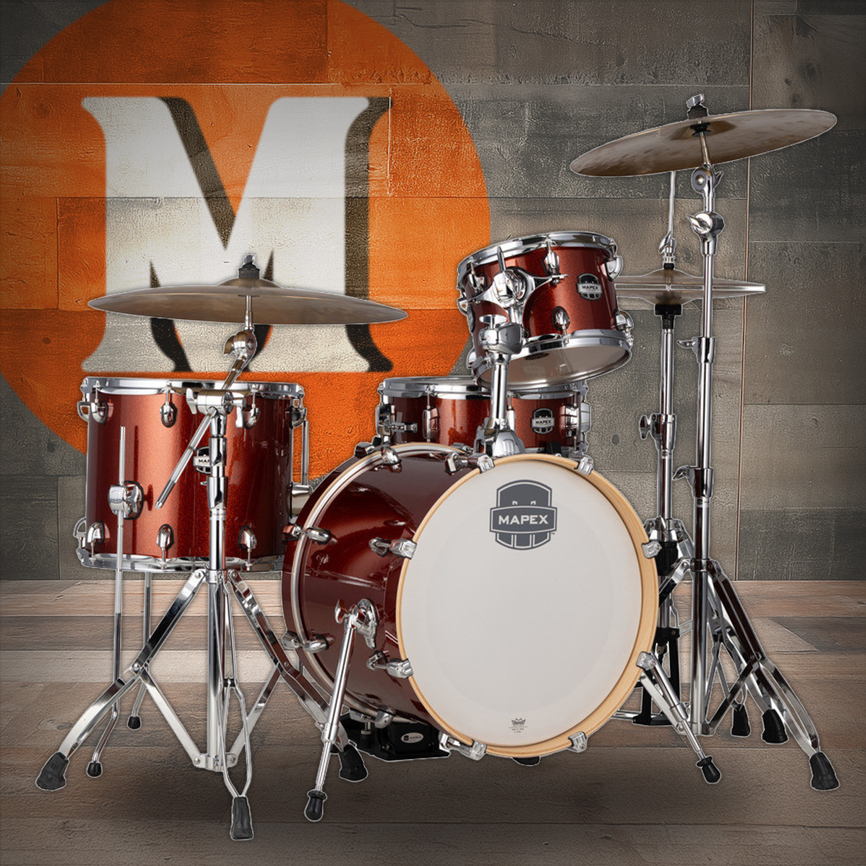 Mapex Mars Birch 4-Piece Bop Shell Pack - Blood Orange Sparkle