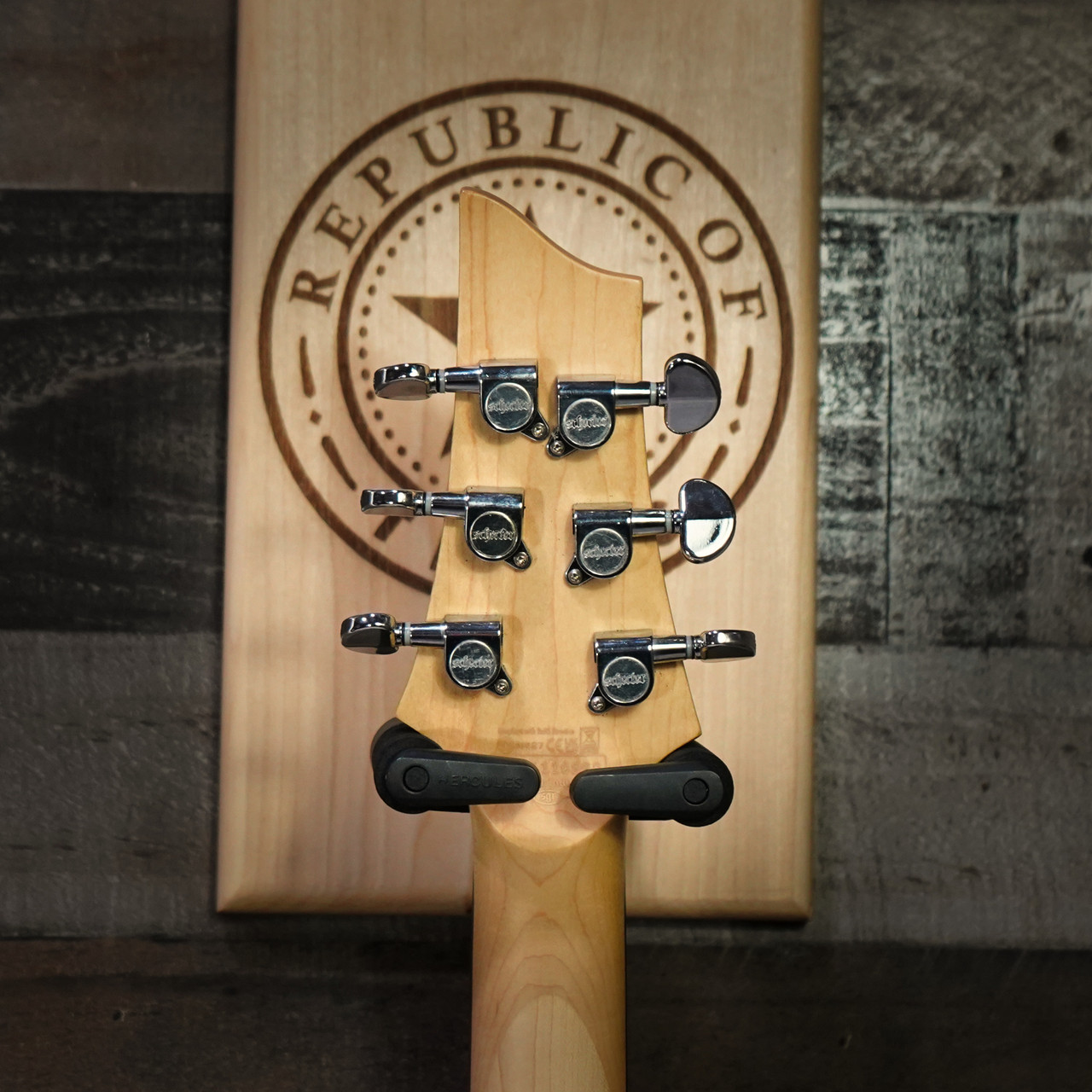 Schecter C-6 Deluxe Satin White Electric Guitar with dual humbuckers, basswood body, and smooth satin white finish.