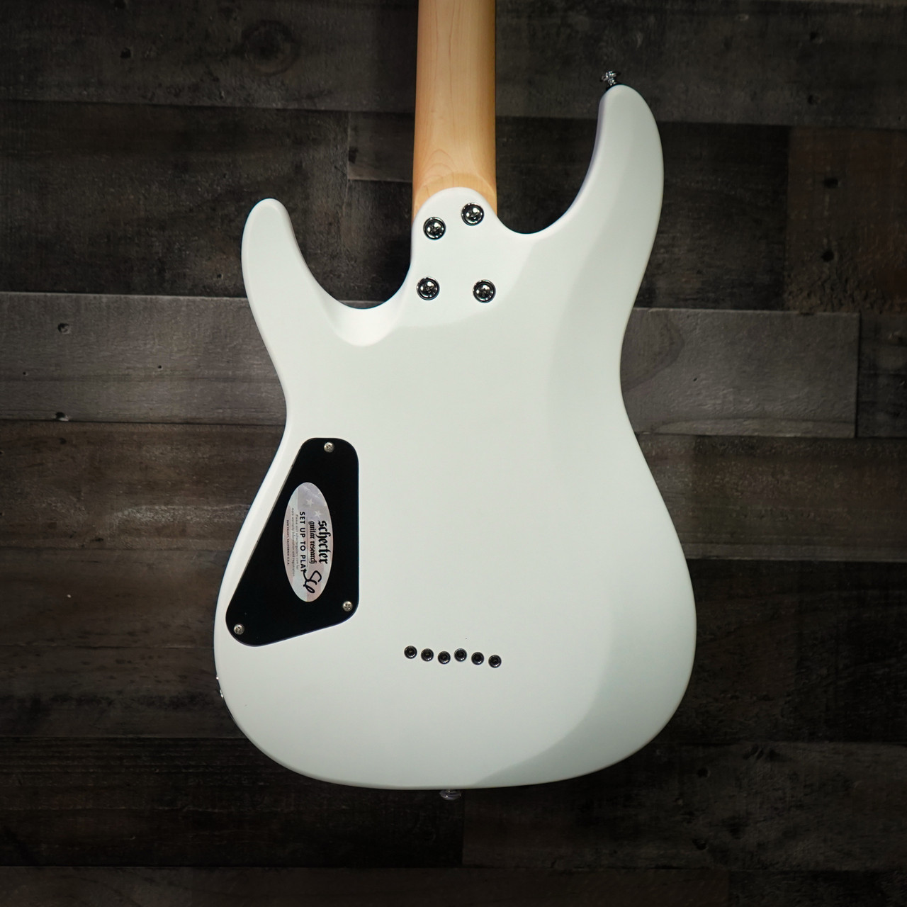 Schecter C-6 Deluxe Electric Guitar - Satin White (432) | Musician