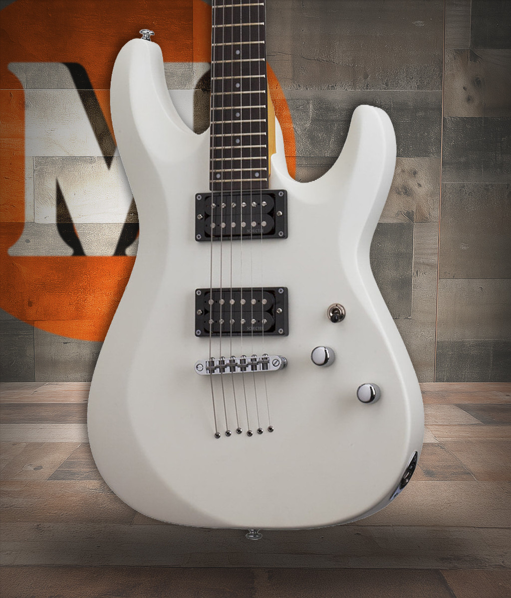 Schecter C-6 Deluxe Electric Guitar - Satin White (432) | Musician