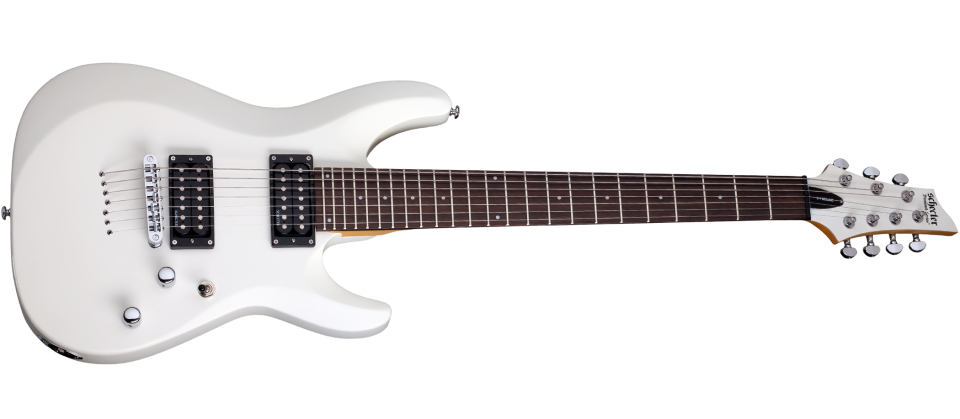 Schecter C-7 Deluxe Electric Guitar - Satin White (438) | Musician Madness