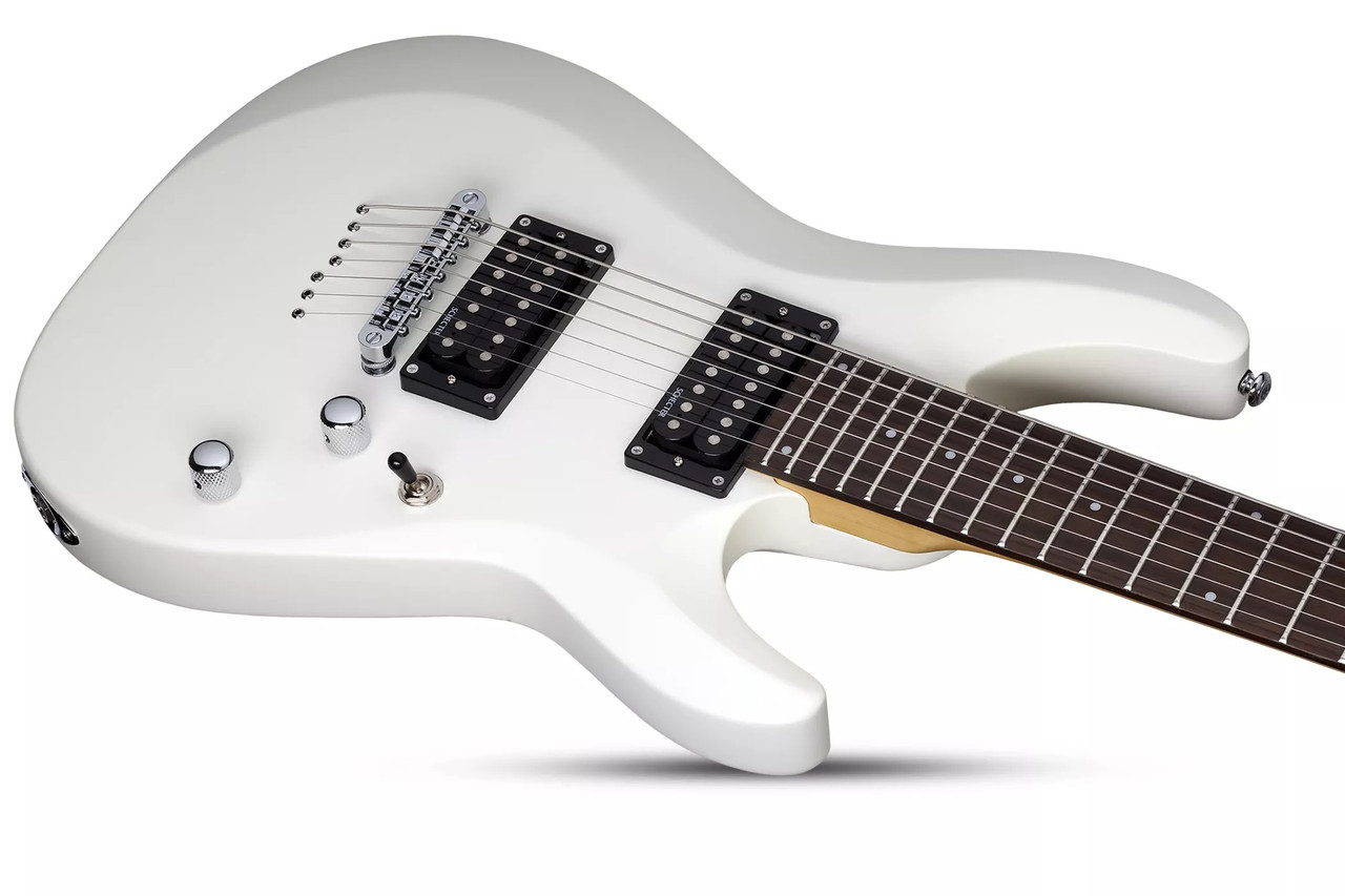Schecter C-7 Deluxe Electric Guitar - Satin White (438) | Musician