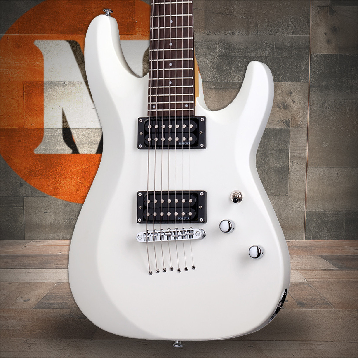 Schecter C-7 Deluxe Electric Guitar - Satin White (438) | Musician Madness
