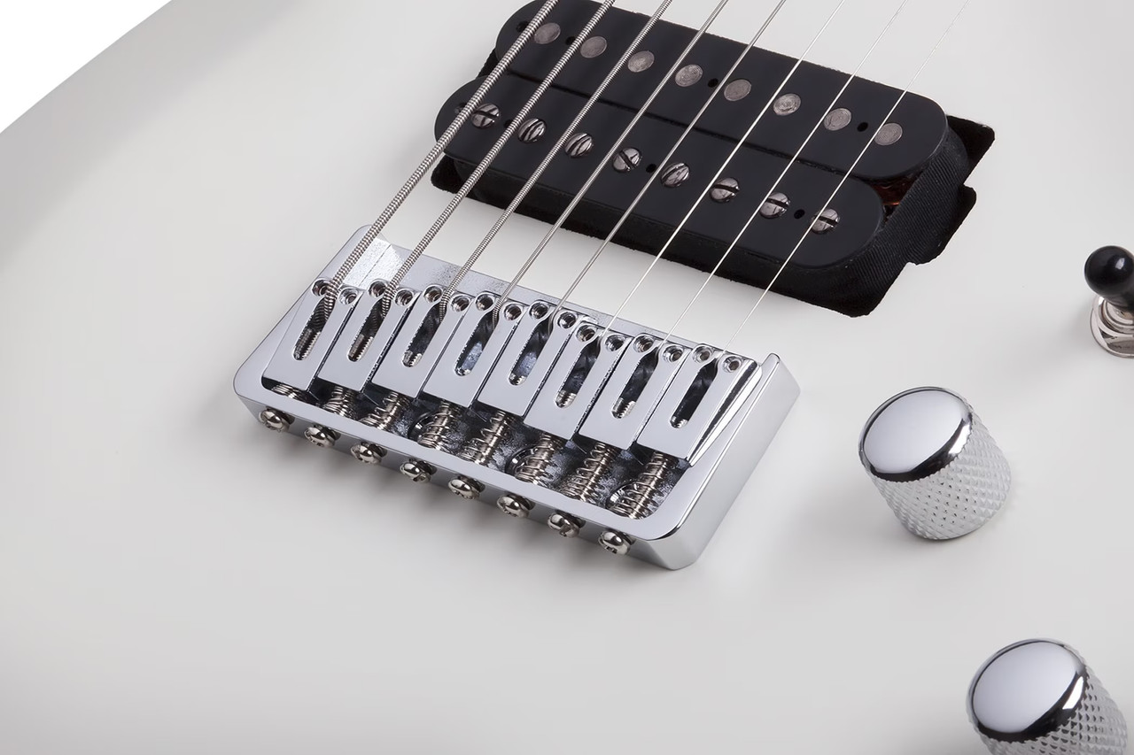 Schecter C-8 Deluxe Electric Guitar - Satin White (441) | Musician