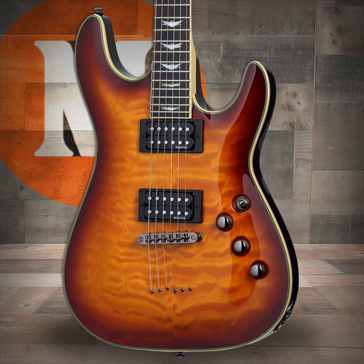 Schecter Omen Extreme-6 RH Electric Guitar - Vintage Sunburst (2024) | Musician Madness