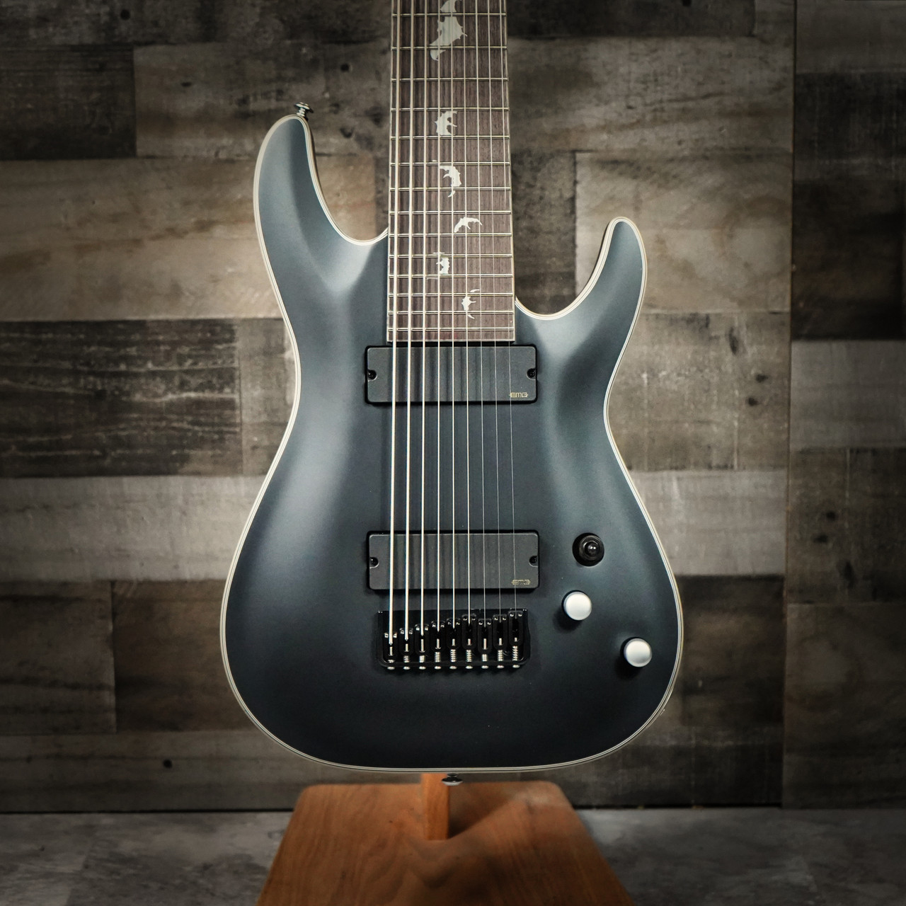 Schecter Damien Platinum-9 String Satin Black Electric Guitar