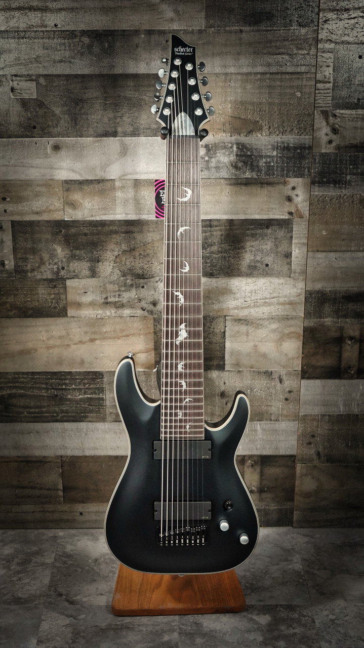 Schecter Damien Platinum-9 String Electric Guitar - Satin Black (1193) | Musician Madness