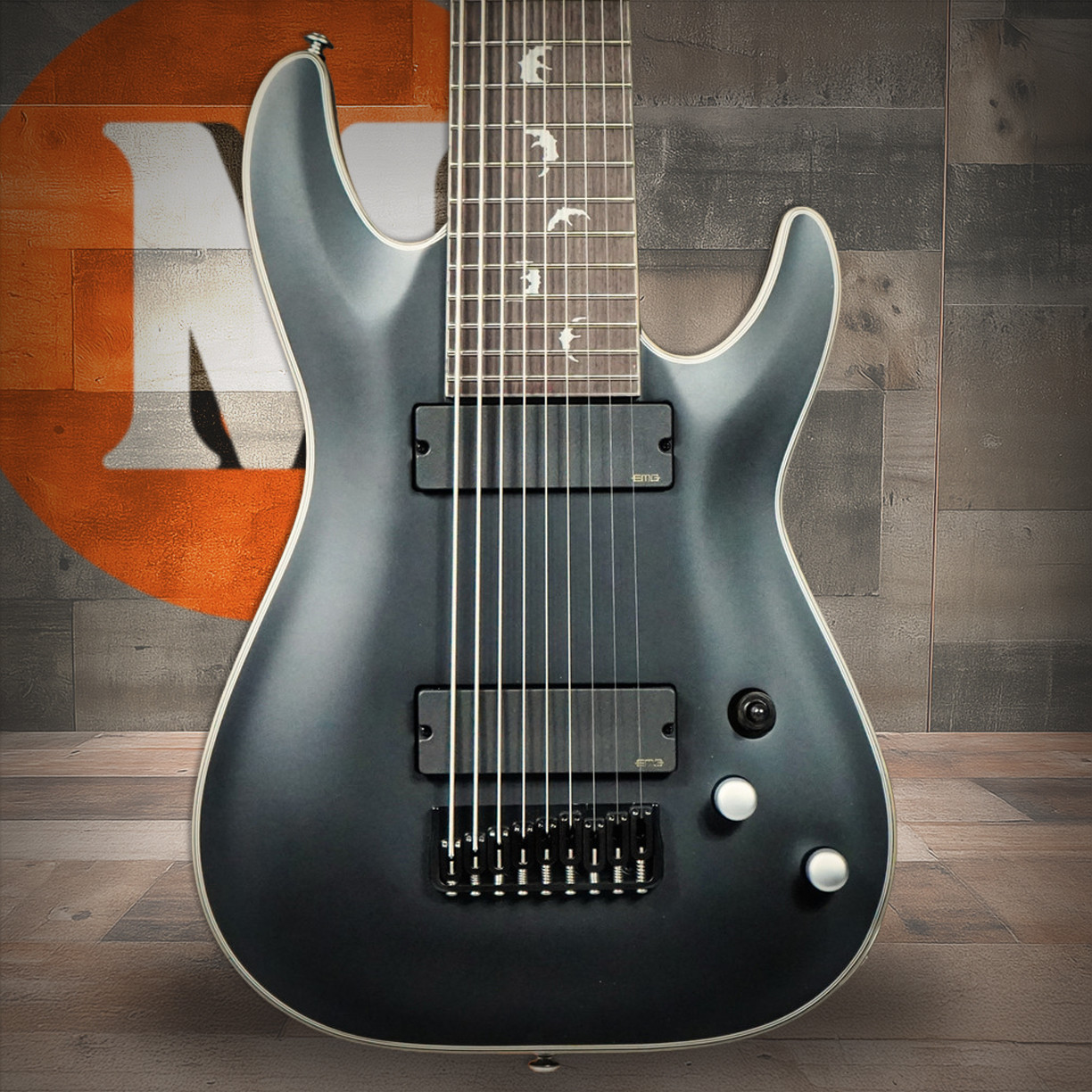 Schecter Damien Platinum-9 String Electric Guitar - Satin Black
