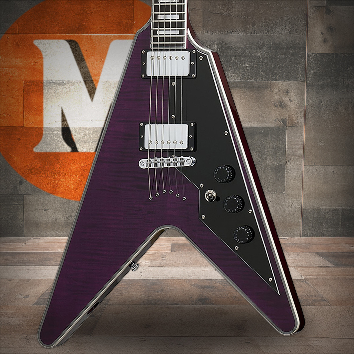 Schecter V-1 Custom Electric Guitar - Trans Purple (654) | Musician Madness
