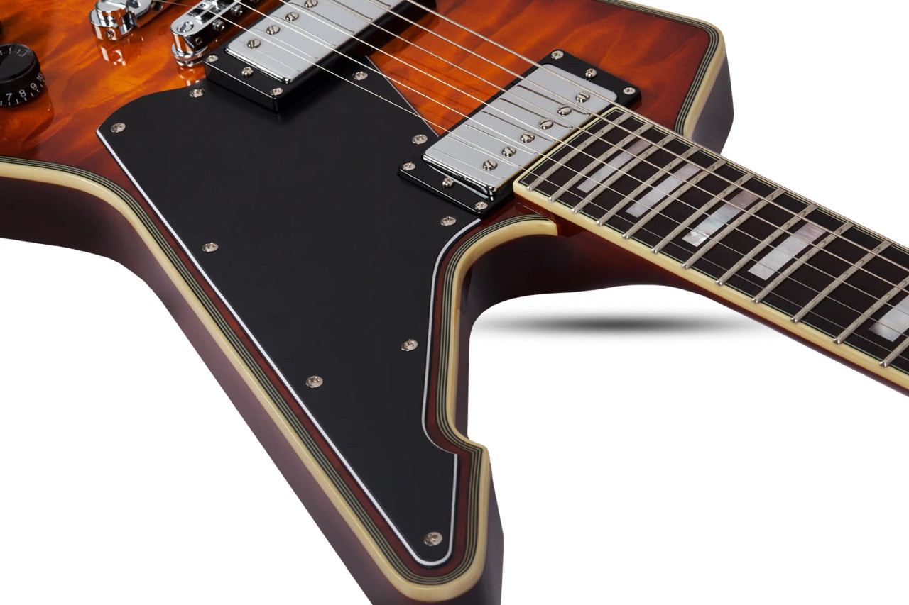 Schecter E-1 Custom Electric Guitar - Vintage Sunburst (3105) | Musician Madness