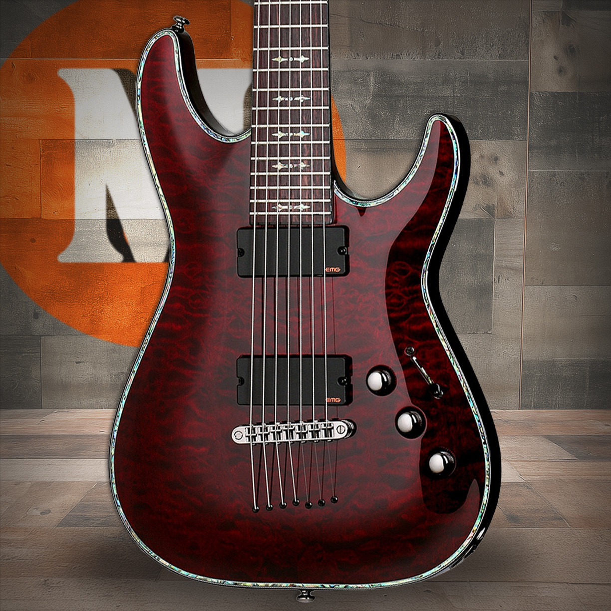 Schecter Hellraiser C-7 Electric Guitar - Black Cherry (1792) | Musician Madness