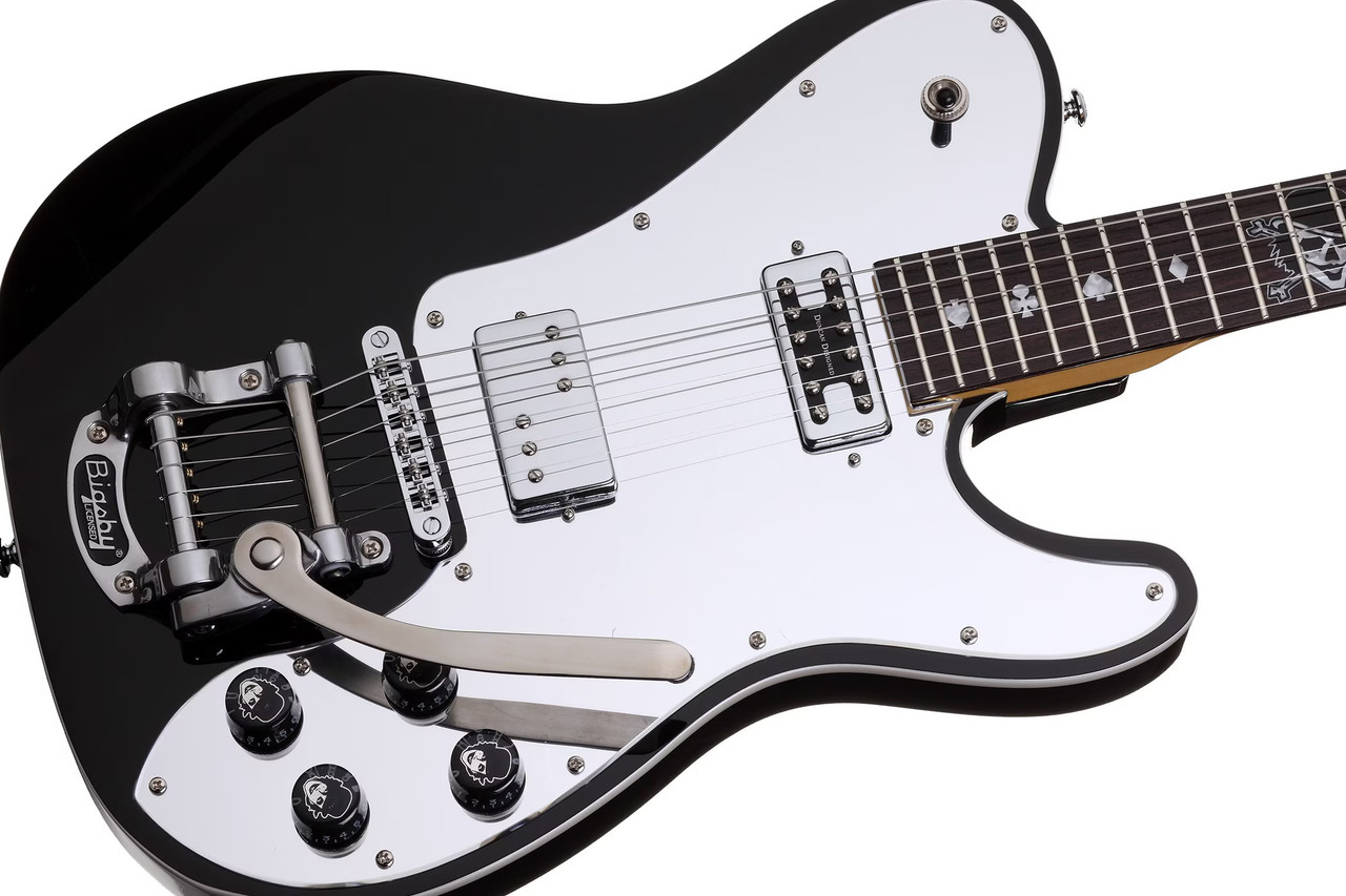 Schecter Pete Dee PT Electric Guitar with alder body, maple neck, dual pickups, and classic Tele-inspired design in gloss finish.