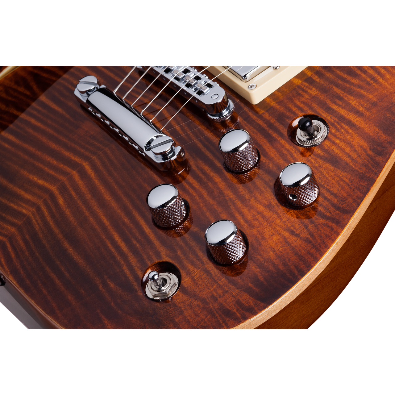 Schecter C-1 E/A Electric Guitar in Ca-s Eye finish with semi-hollow body design, dual pickups, and chrome hardware.