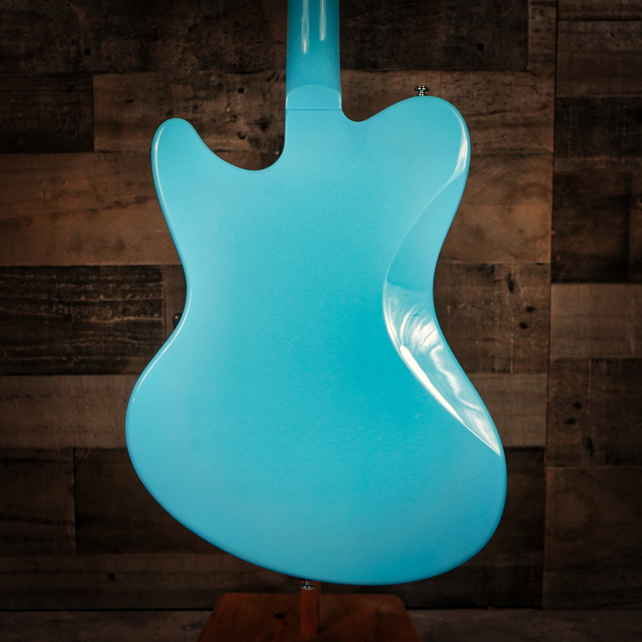 Schecter Ultra III Electric Guitar in Vintage Blue finish with chrome hardware, retro body shape, and three-pickup configuration.