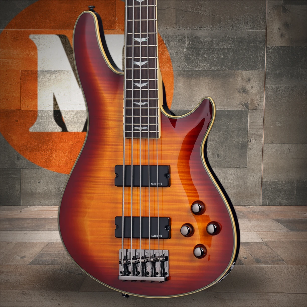 Schecter Omen Extreme-5 String Electric Bass - Vintage Sunburst (2049) | Musician Madness