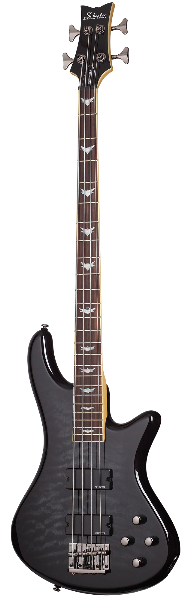 Schecter Stiletto Extreme-4 Bass Guitar - See Thru Black (2503) | Musician Madness