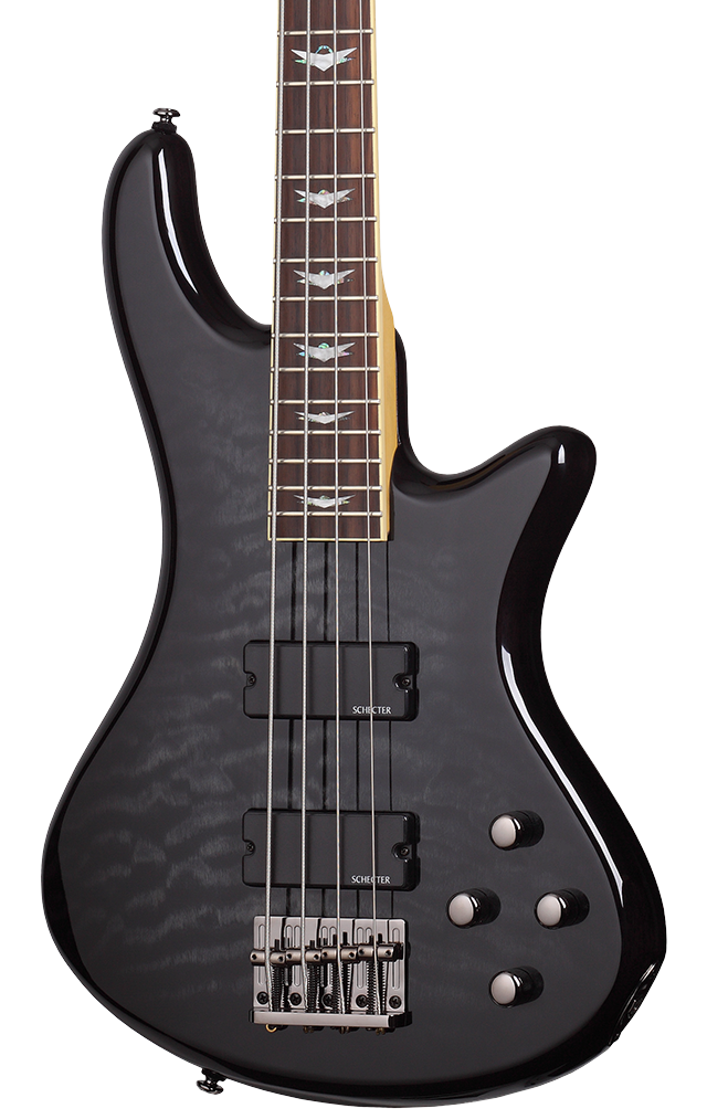 Schecter Stiletto Extreme-4 Bass Guitar - See Thru Black (2503) | Musician Madness