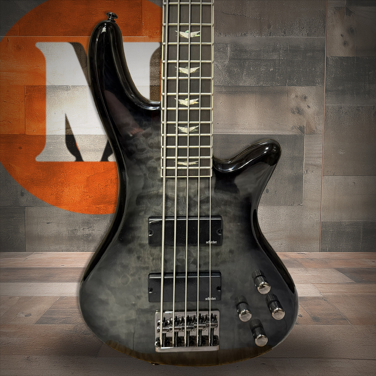 Schecter Stiletto Extreme-5 Bass Guitar B-Stock - See Thru Black (2504) | Musician Madness