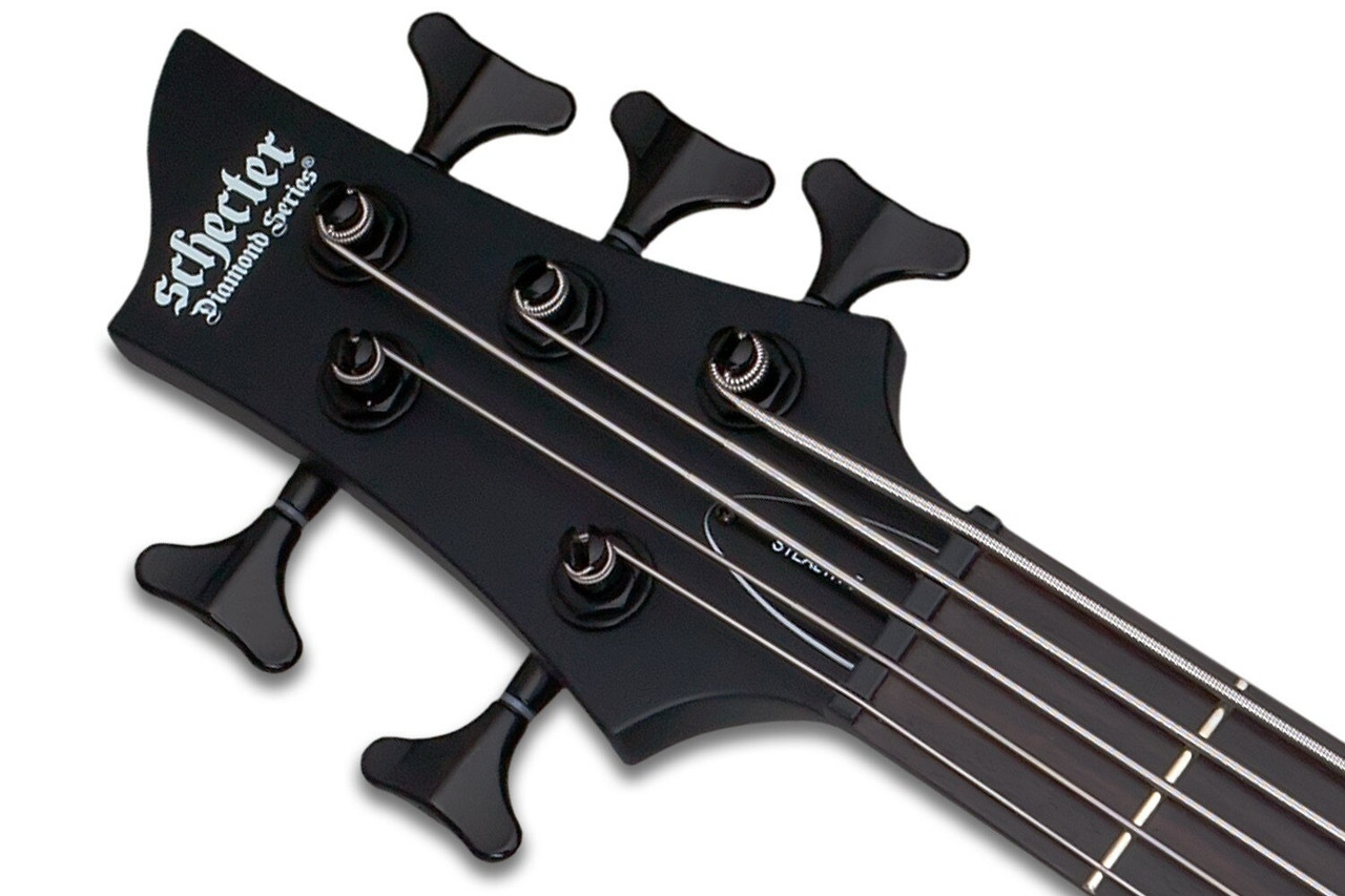 Schecter Stiletto Stealth Left Hand  5 String Electric Bass Guitar (2527) | Musician Madness