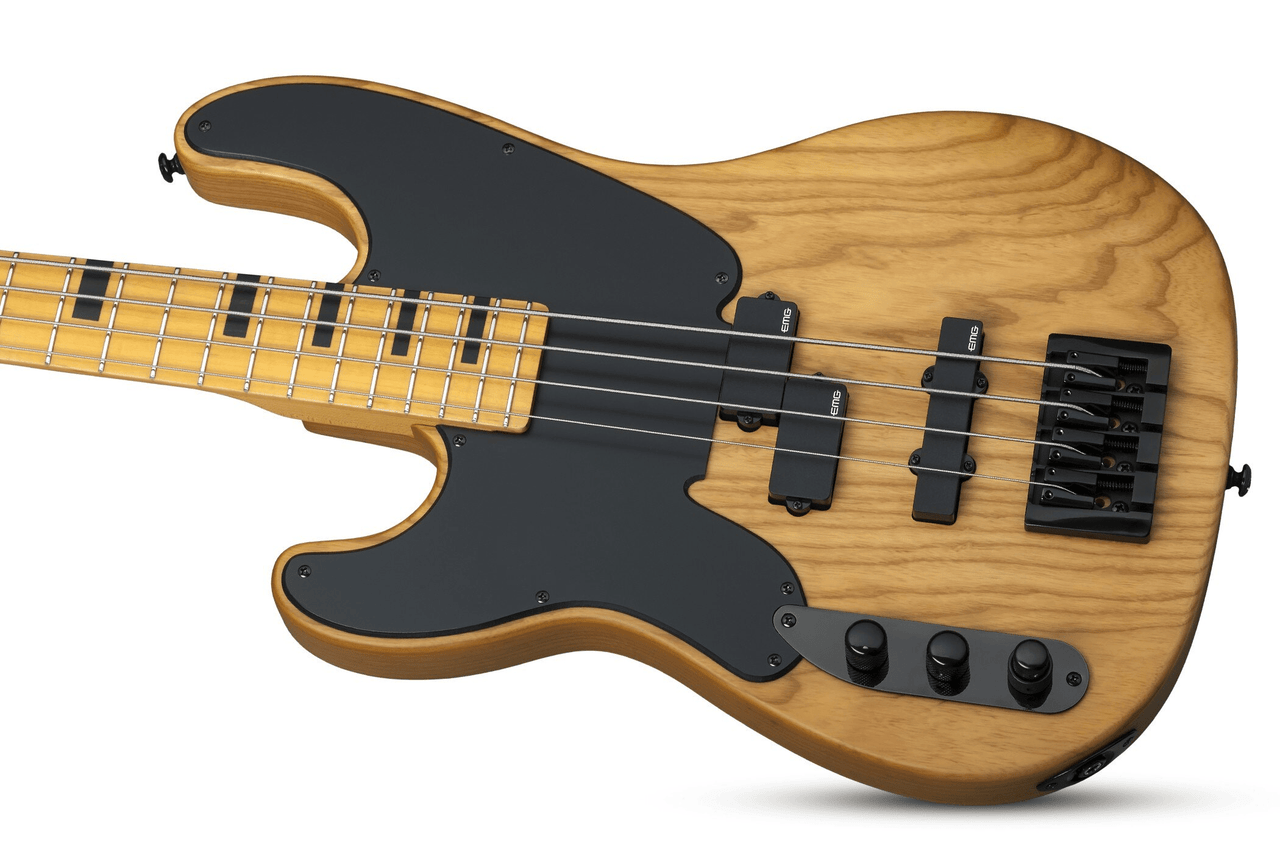Schecter Model-T Session Left-Handed Electric Bass - Aged Natural Satin (2849) | Musician Madness