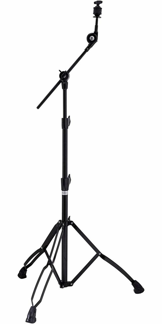 Mapex Mars Boom Cymbal Stand Black Plated (B600EB) - adjustable double-braced boom stand with slip-resistant feet and sleek black hardware finish for durable performance