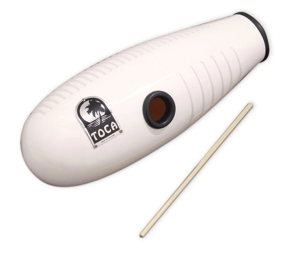 Toca Fiberglass Guiro - White (T2526W) | Musician Madness