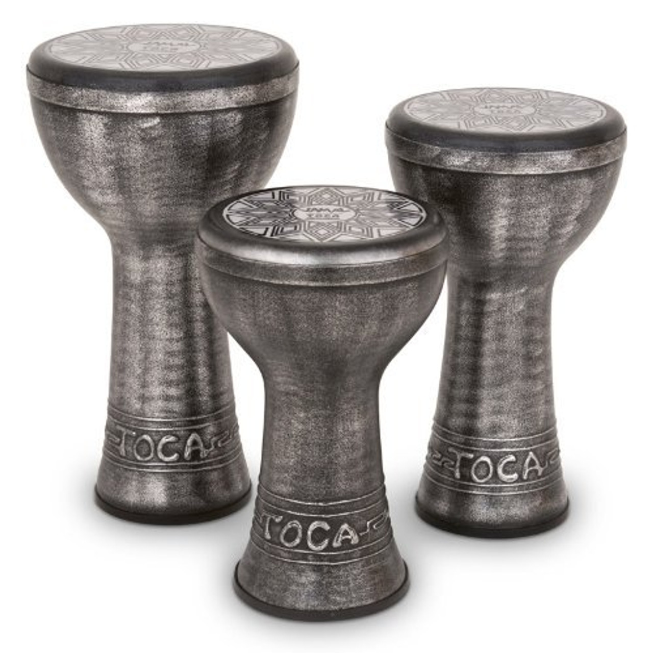 Toca a SJDKF-12S Jamal 12-Inch Doumbek - Antique Silver Finish