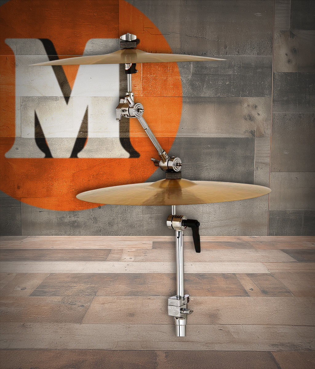 The DW DWSM909 Cymbal Stacker features sturdy construction and an angle-adjustable design that allows drummers to mount additional cymbals on top of an existing stand. Perfect for creating compact, multi-layered cymbal setups, it provides secure mounting, flexible positioning, and reliable performance for studio and stage use.