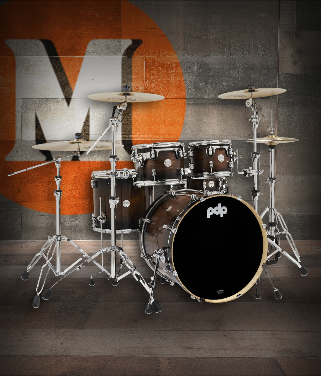 PDP Concept Exotic Walnut-Charcoal Burst Chrome Hardware 5pc | Musician Madness