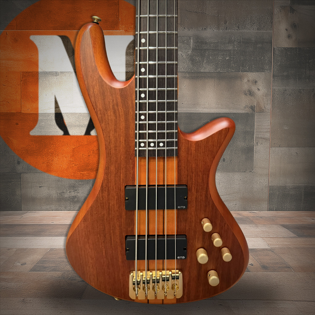 Schecter Stiletto Studio Bass Guitar - Honey Satin - Open Box (2720) | Musician Madness