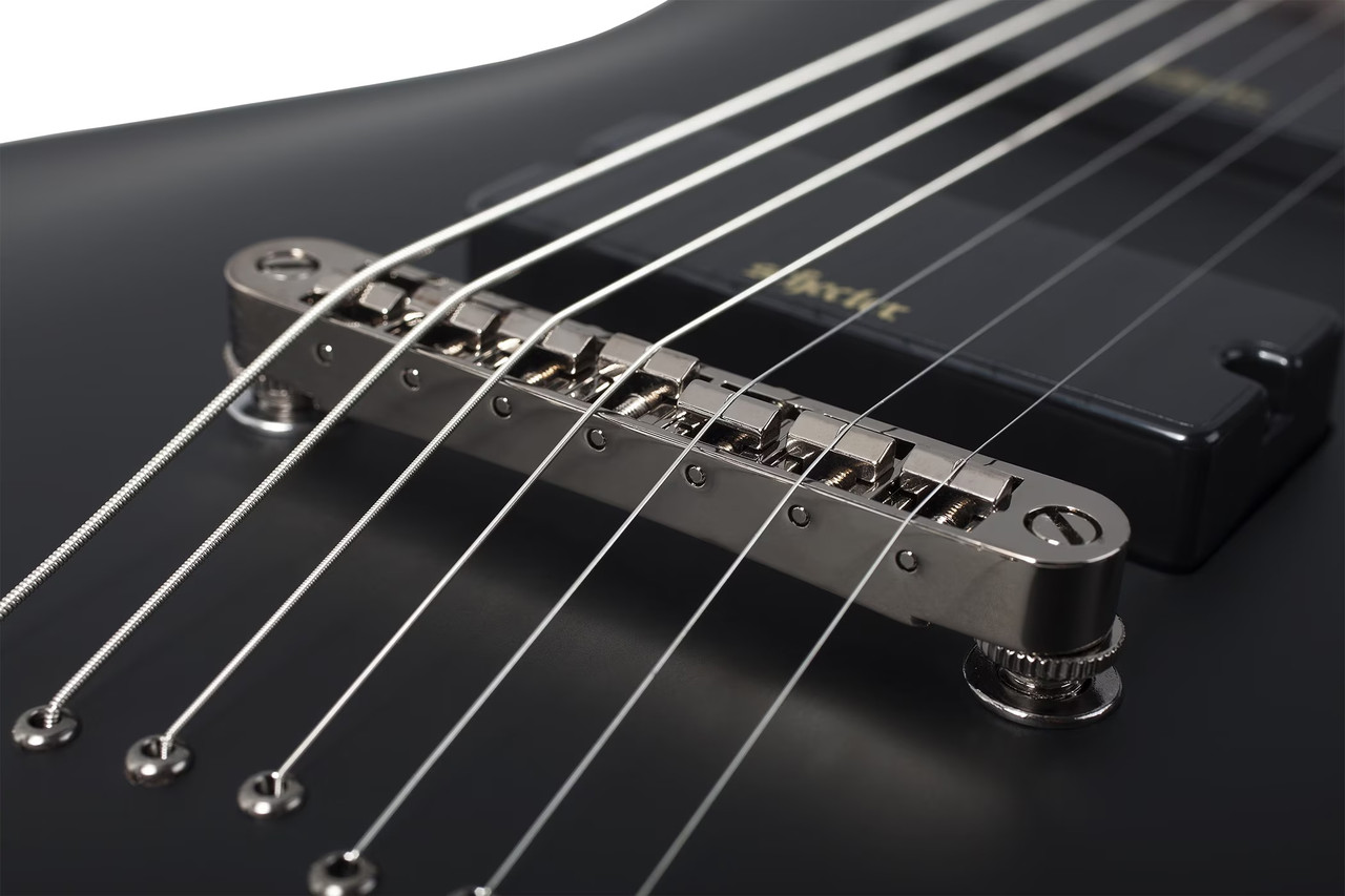 Schecter Demon-7 Electric Guitar - Aged Black Satin (3662