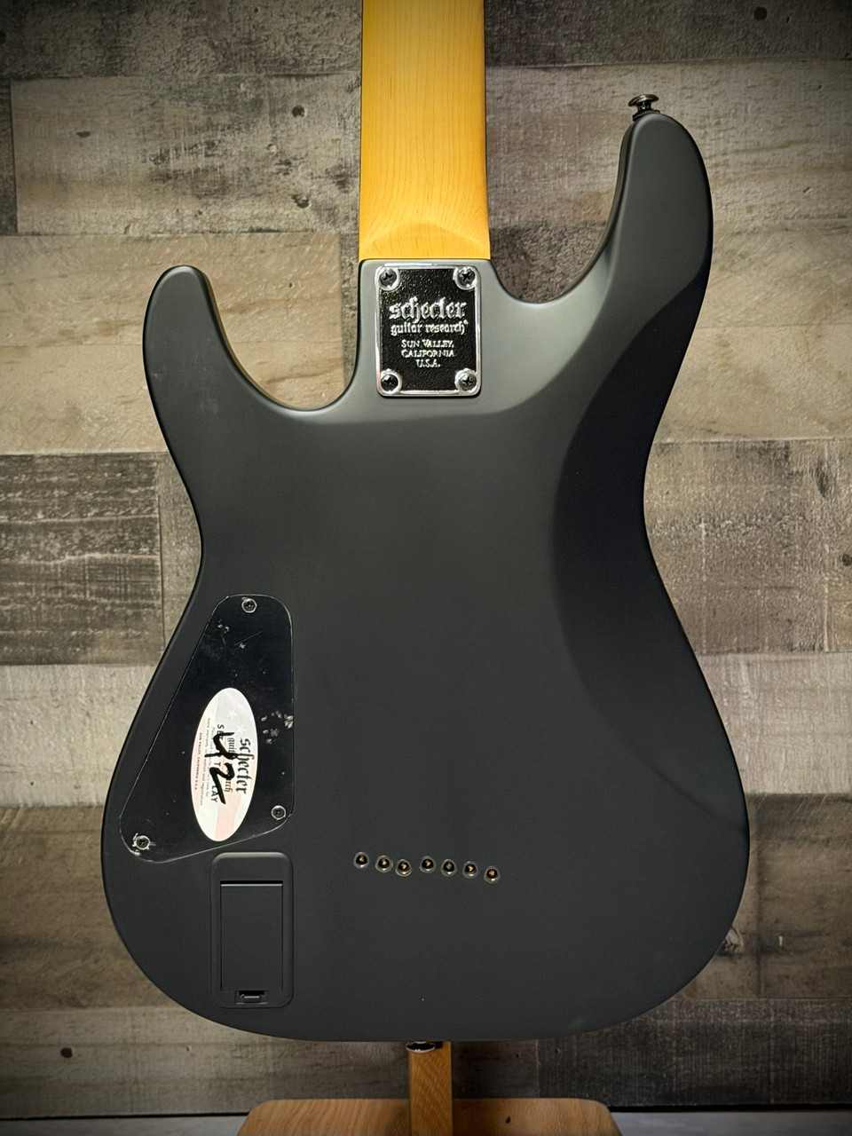 Schecter Demon-7 Electric Guitar - Aged Black Satin (3662