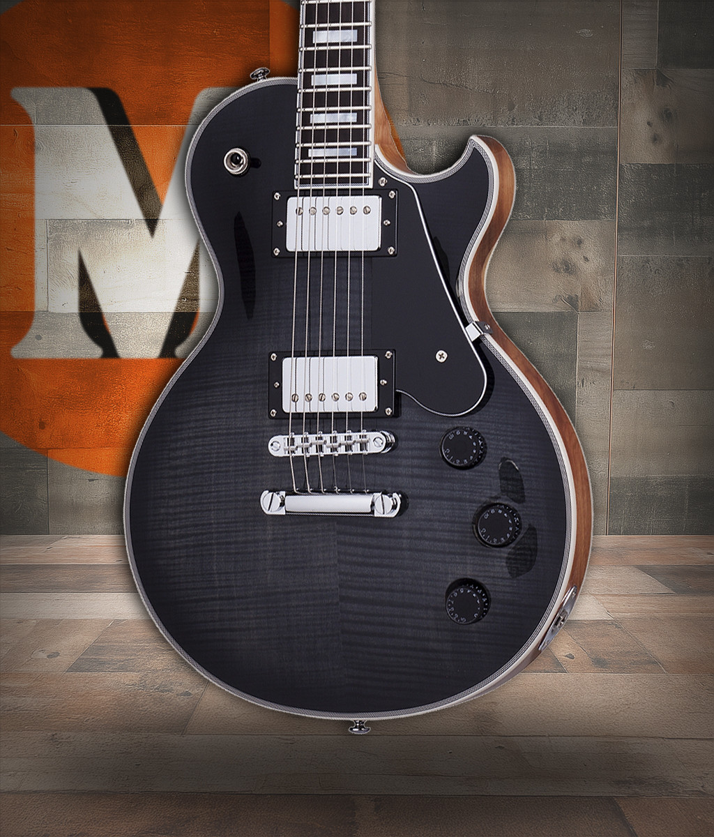 Schecter Solo-II Custom Electric Guitar - classic single-cut design featuring dual humbuckers, carved top, contoured mahogany body, and smooth neck for rich tone and modern performance