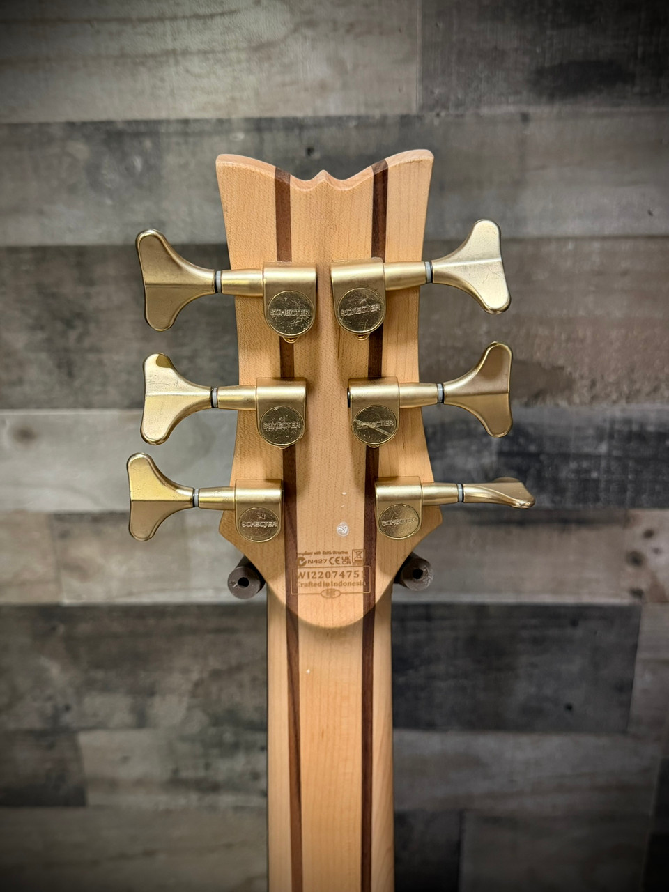 Schecter Stiletto Custom-6 String Bass Guitar - Natural Satin B-Stock (2543) | Musician Madness