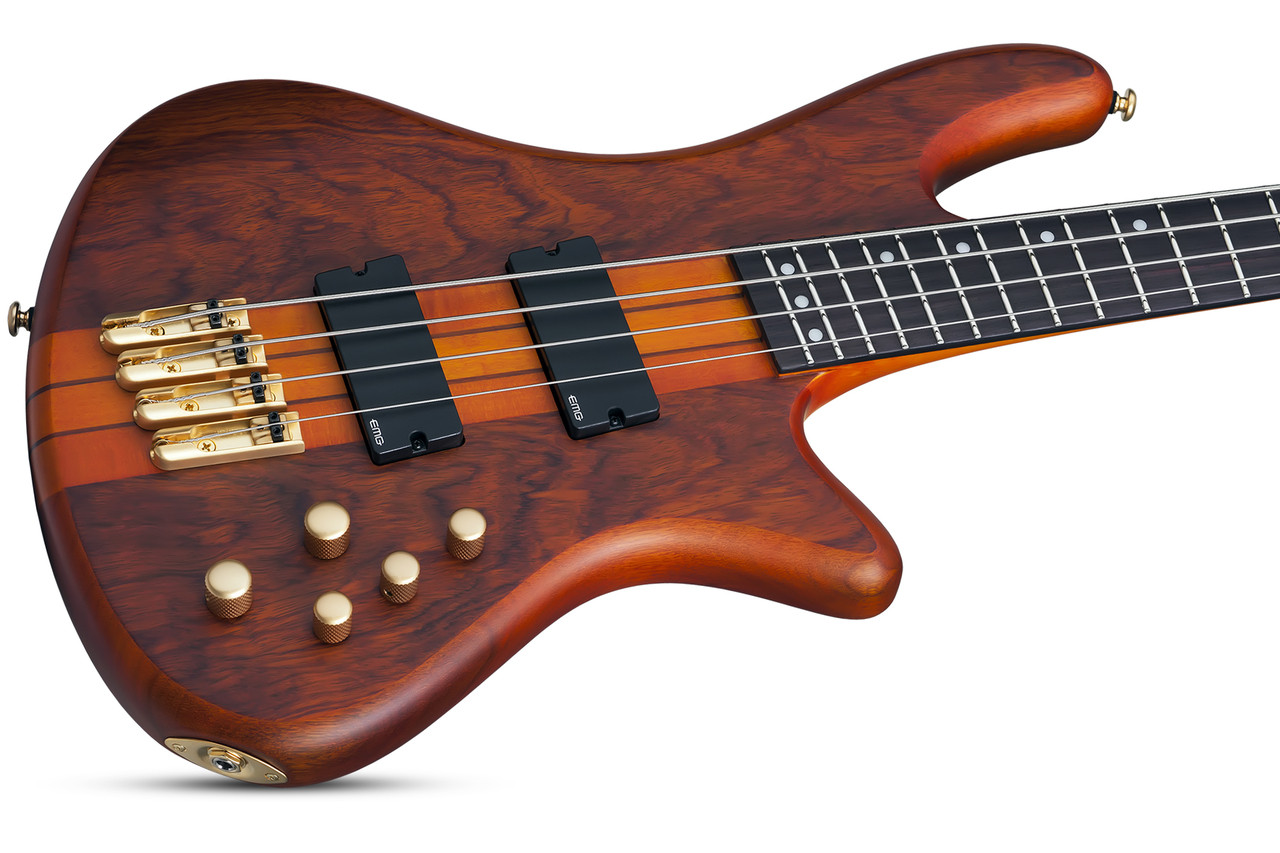Schecter Stiletto Studio-4 FF Bass Guitar - Honey Satin (2793) | Musician Madness