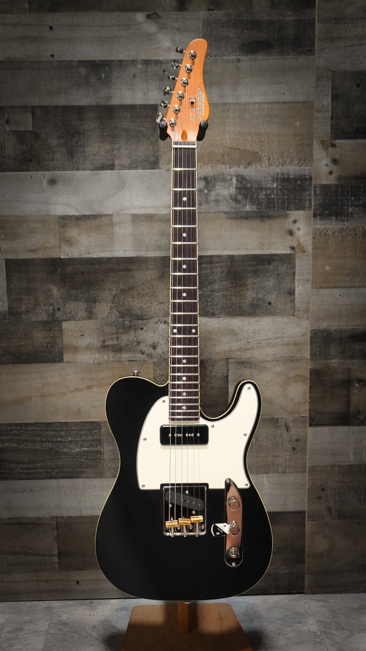 Schecter PT Special Electric Guitar - Black Pearl finish with classic single-cut body, dual pickups, and sleek neck offering vintage tone and modern playability