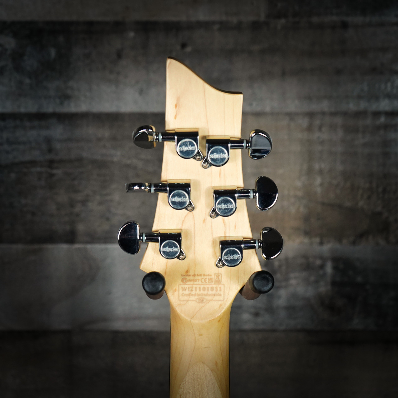 Schecter C-6 Deluxe Electric Guitar - Satin Metallic Light Blue finish featuring dual humbuckers, lightweight basswood body, and smooth maple neck for balanced tone and easy playability