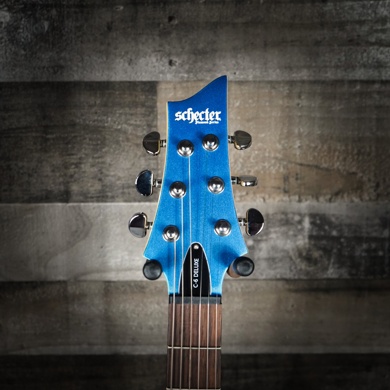 Schecter C-6 Deluxe Electric Guitar - Satin Metallic Light Blue (431) | Musician Madness