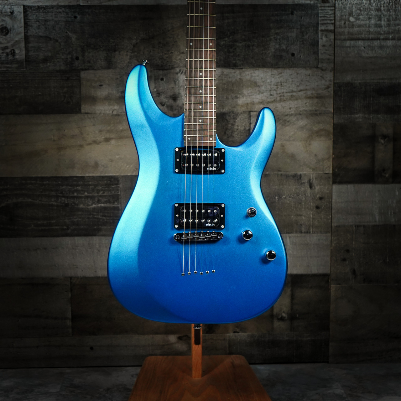 Schecter C-6 Deluxe Electric Guitar - Satin Metallic Light Blue