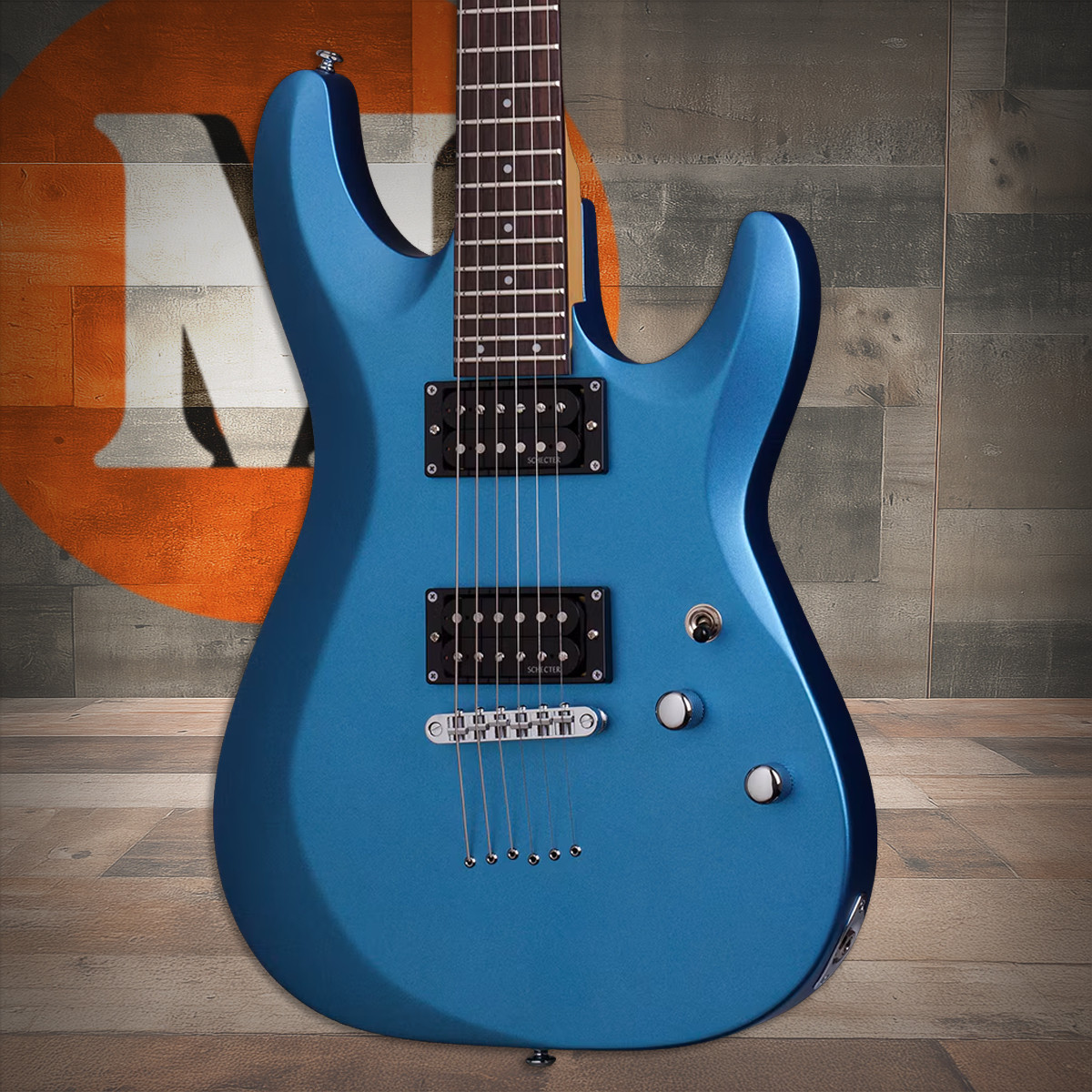 Schecter C-6 Deluxe Electric Guitar - Satin Metallic Light Blue