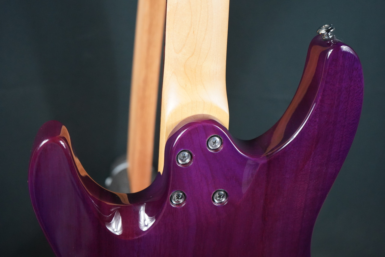 Schecter C-6 Plus Electric Guitar - Magenta finish with quilted maple top, dual humbuckers, contoured body, and smooth maple neck for versatile tone and modern playability