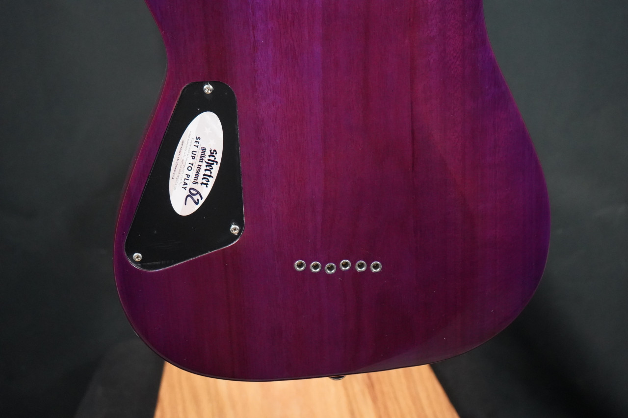 Schecter C-6 Plus Electric Guitar - Magenta finish with quilted maple top, dual humbuckers, contoured body, and smooth maple neck for versatile tone and modern playability