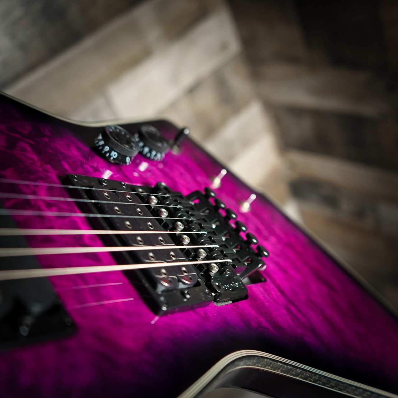 Schecter E-1 Floyd Rose Sustainiac Special Edition Trans Purple 