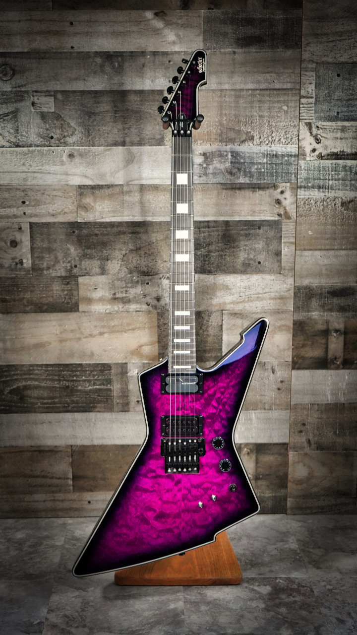 Schecter E-1 Floyd Rose Sustainiac Special Edition Trans Purple Burst