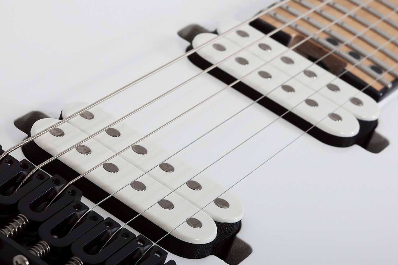 Schecter Keith Merrow KM-6 Mk-III Hybrid Electric Guitar - Snowblind finish featuring Fishman Fluence pickups, Hipshot bridge, fast thin neck, and artist-designed performance for modern metal players