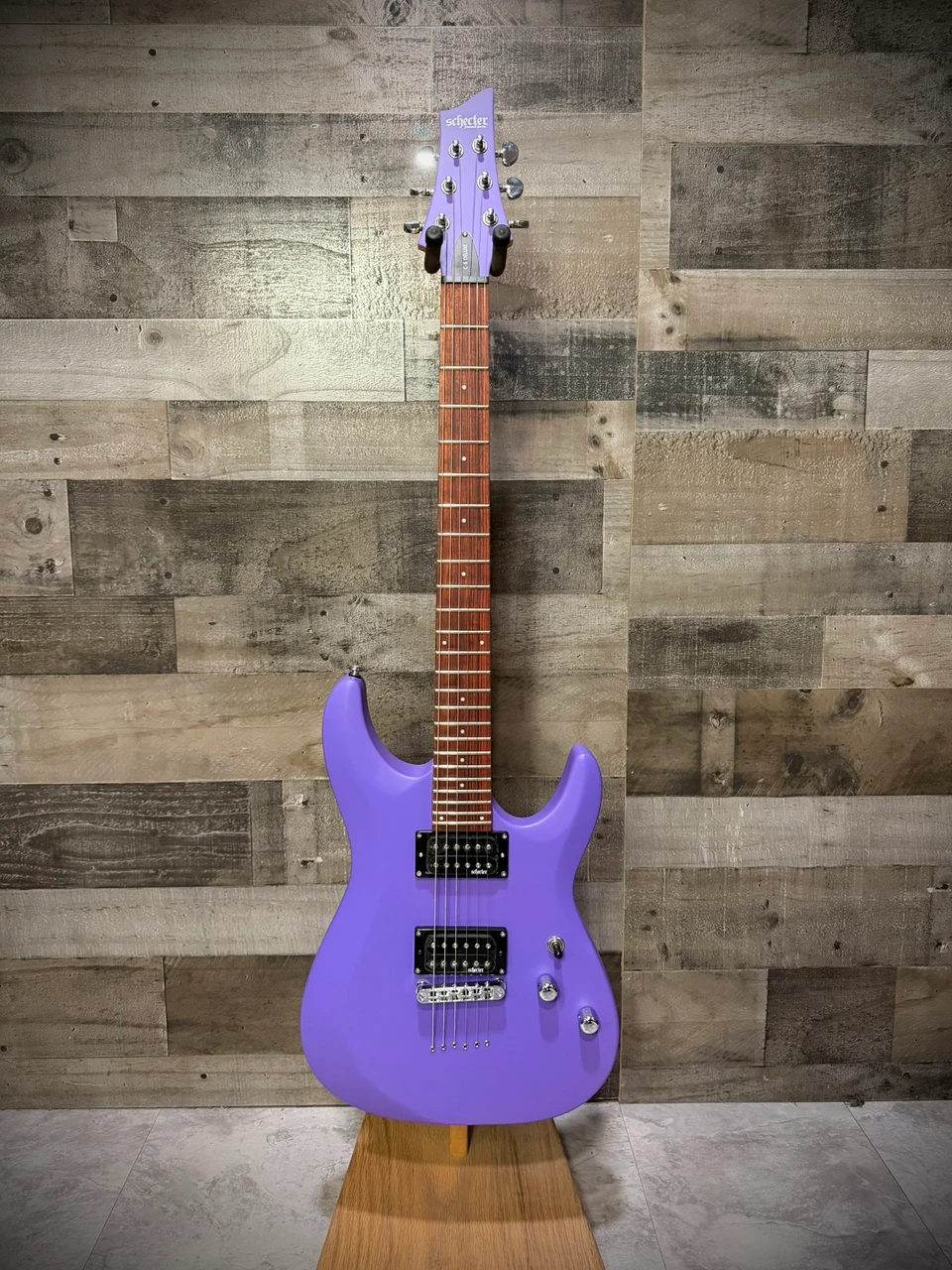 Schecter C-6 Deluxe Electric Guitar - Satin Purple - Open Box (429) | Musician Madness