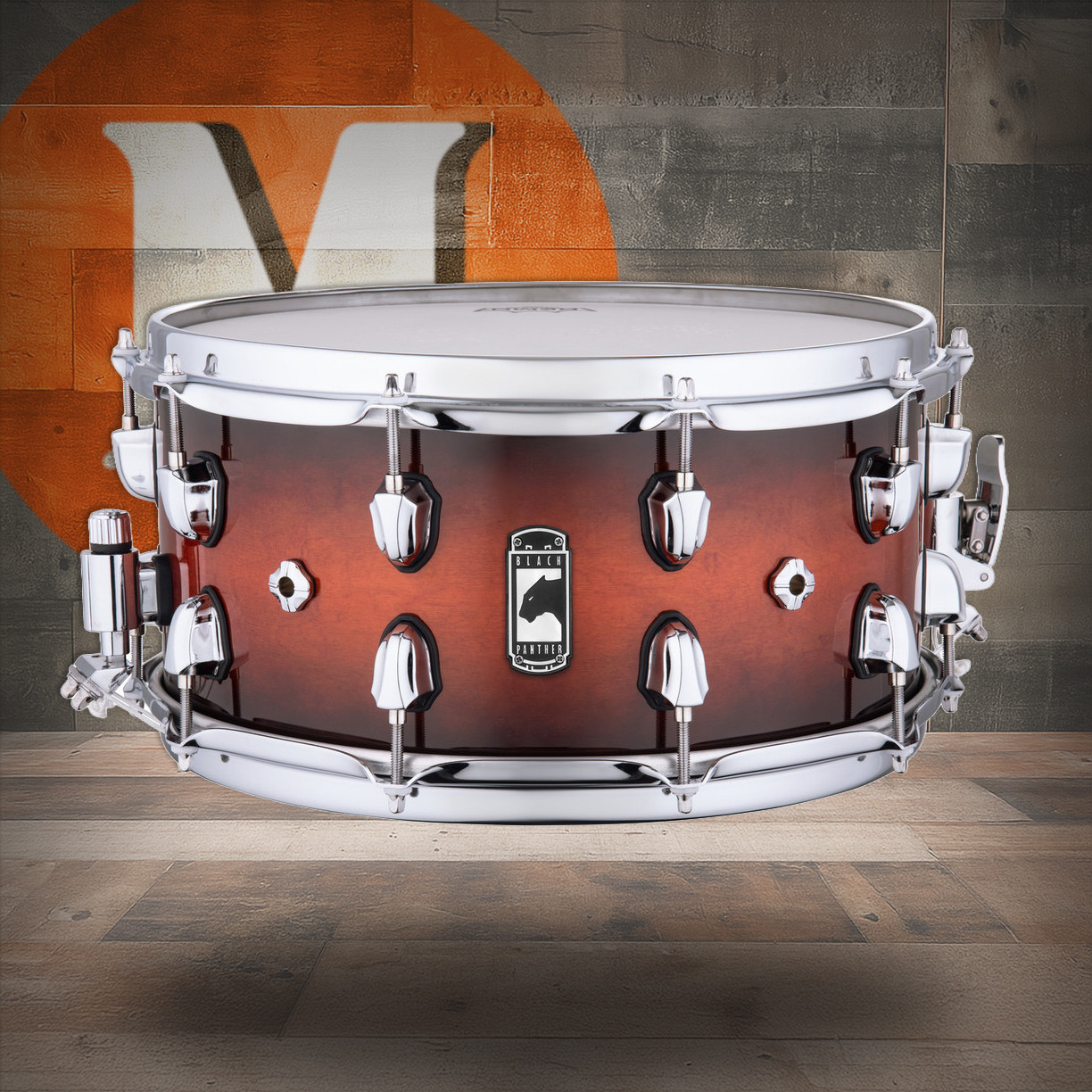 Mapex Black Panther Solidus 14x7 Snare Drum - Red Black Burst (BPNML4700CVD) | Musician Madness