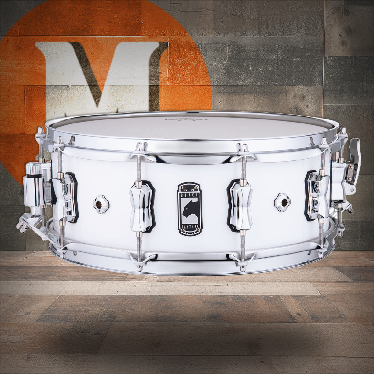 Mapex Black Panther Venom 14 In. x 5.5 In. Snare Drum - Arctic White  (BPNML4550COW) | Musician Madness