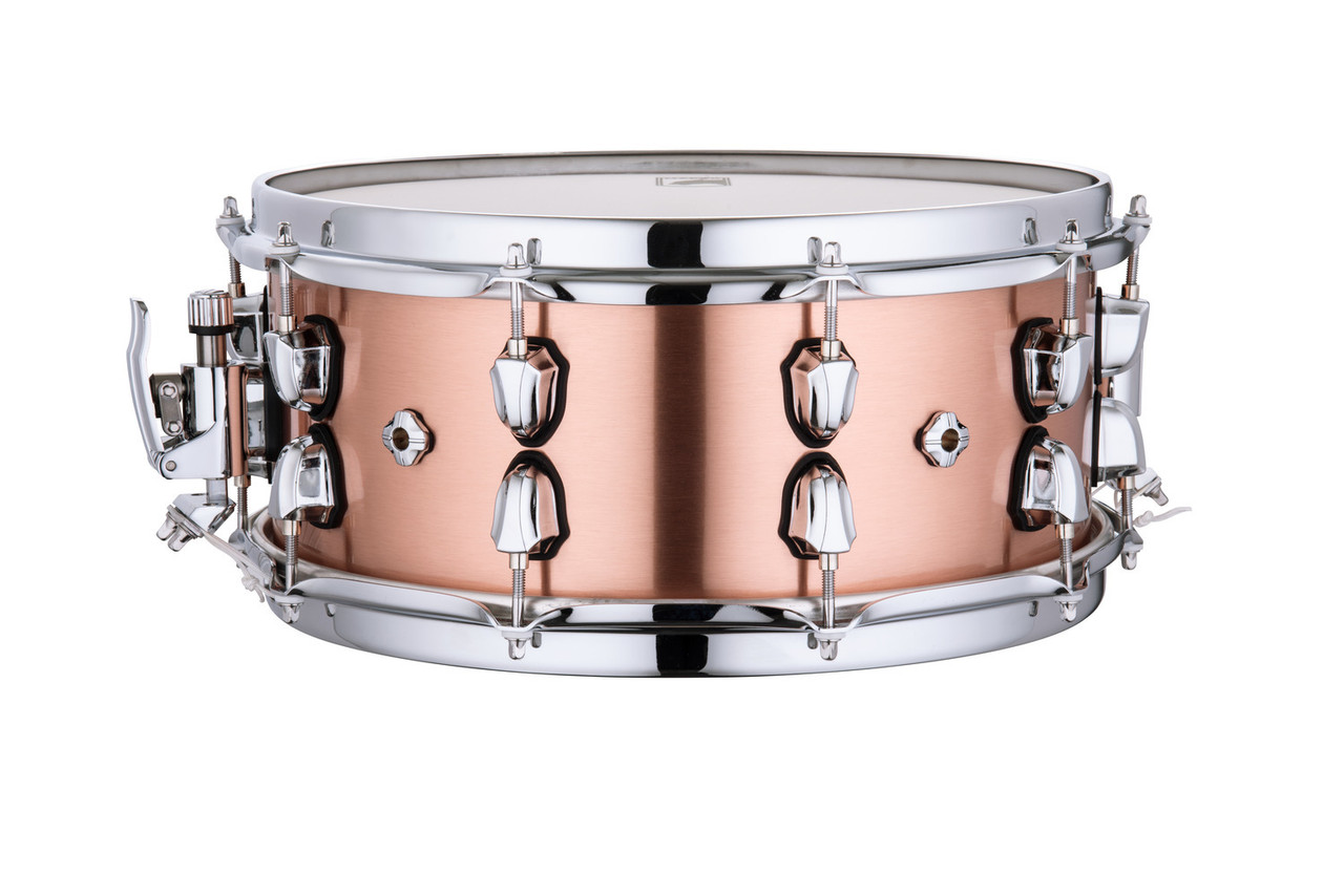 Mapex Black Panther Predator 14" x 6" Snare Drum (BPNCO4601CN) featuring a copper shell, dark and warm tone, and precision hardware for smooth, dynamic snare response.