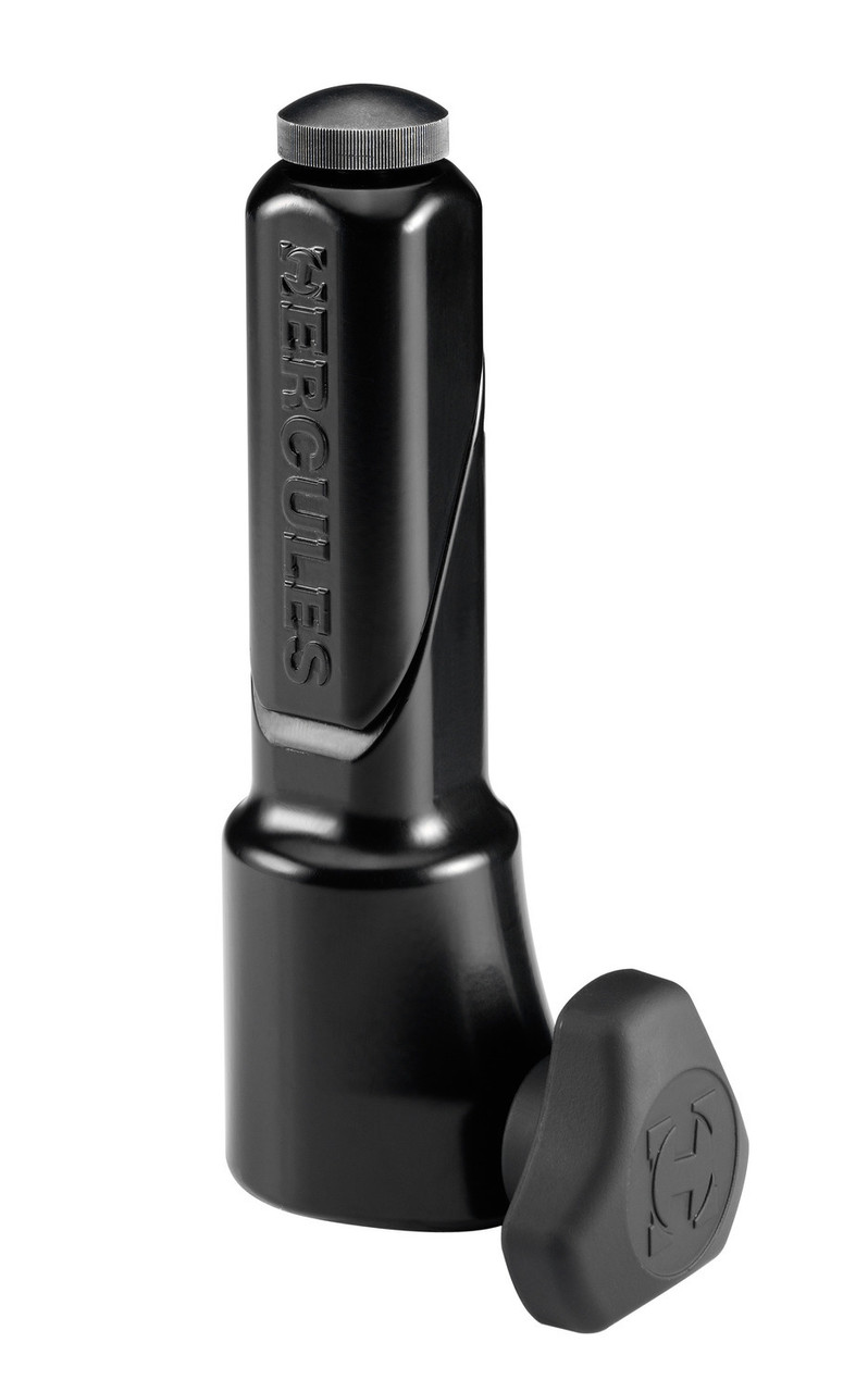 Hercules SS100B EZ Speaker Adaptor featuring a universal-fit design, durable construction, and tool-free attachment for mounting speakers onto standard speaker stands.